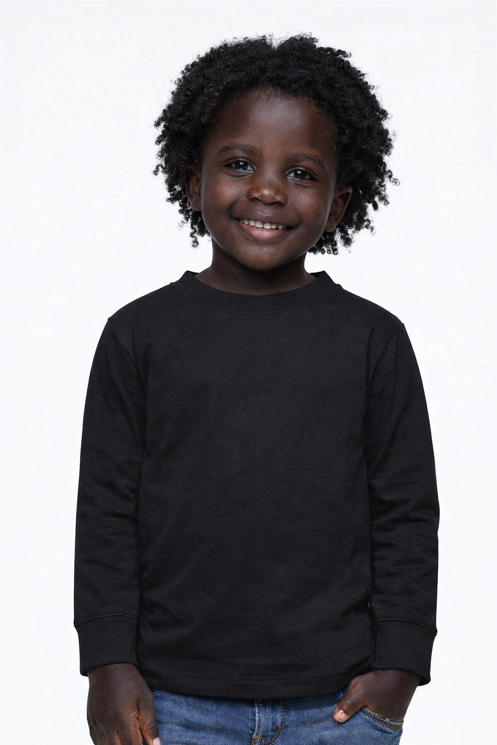 T-shirt manches longues enfant – 100 % coton
