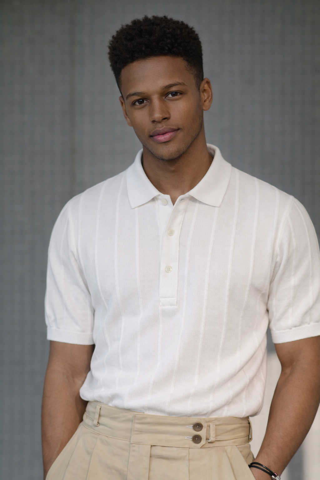 Polo Vintage en tricot Homme Unie (100 % viscose)