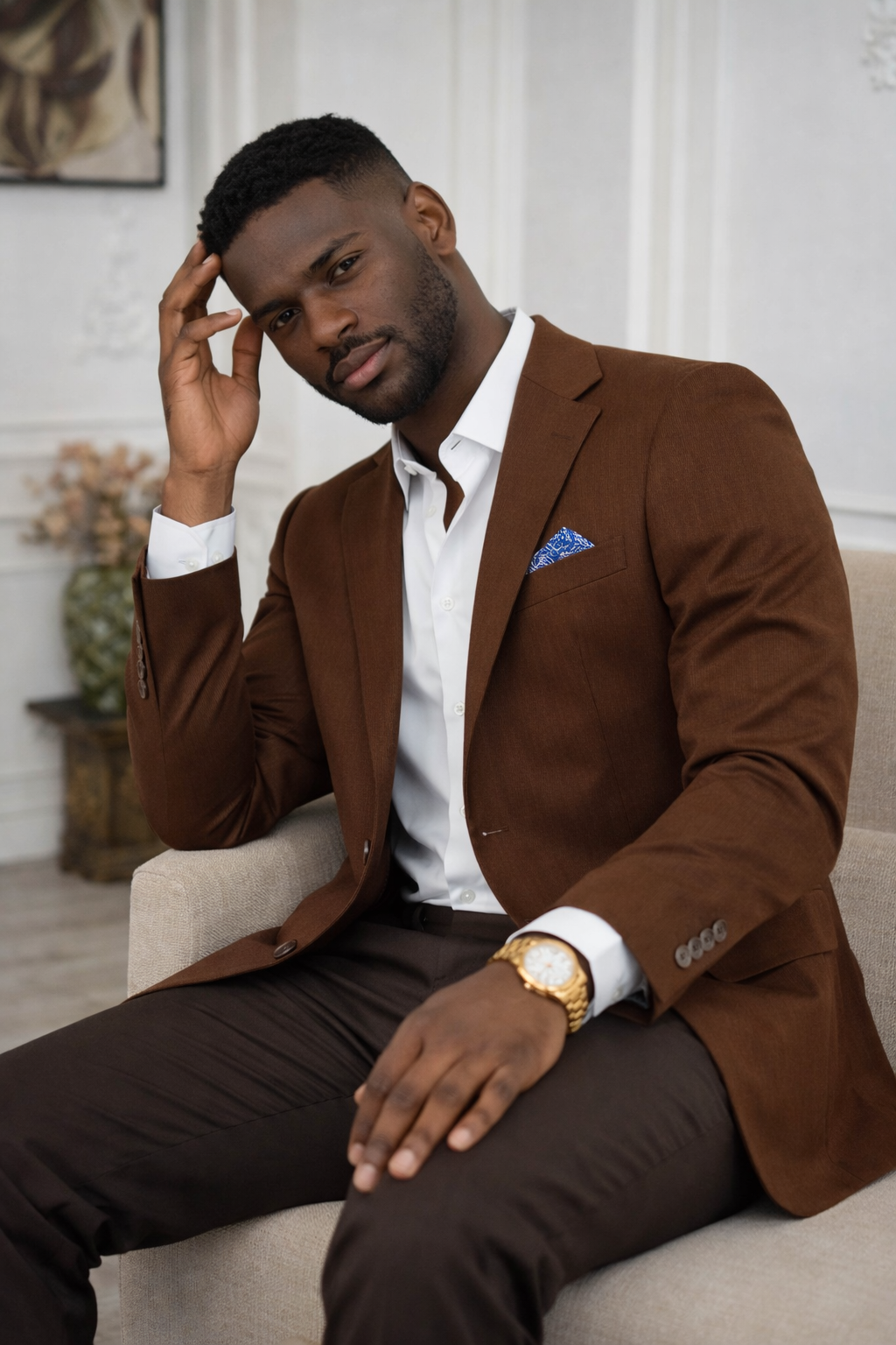 Blazer Ajusté Classique 47 % Polyester, 43 % Viscose – Homme