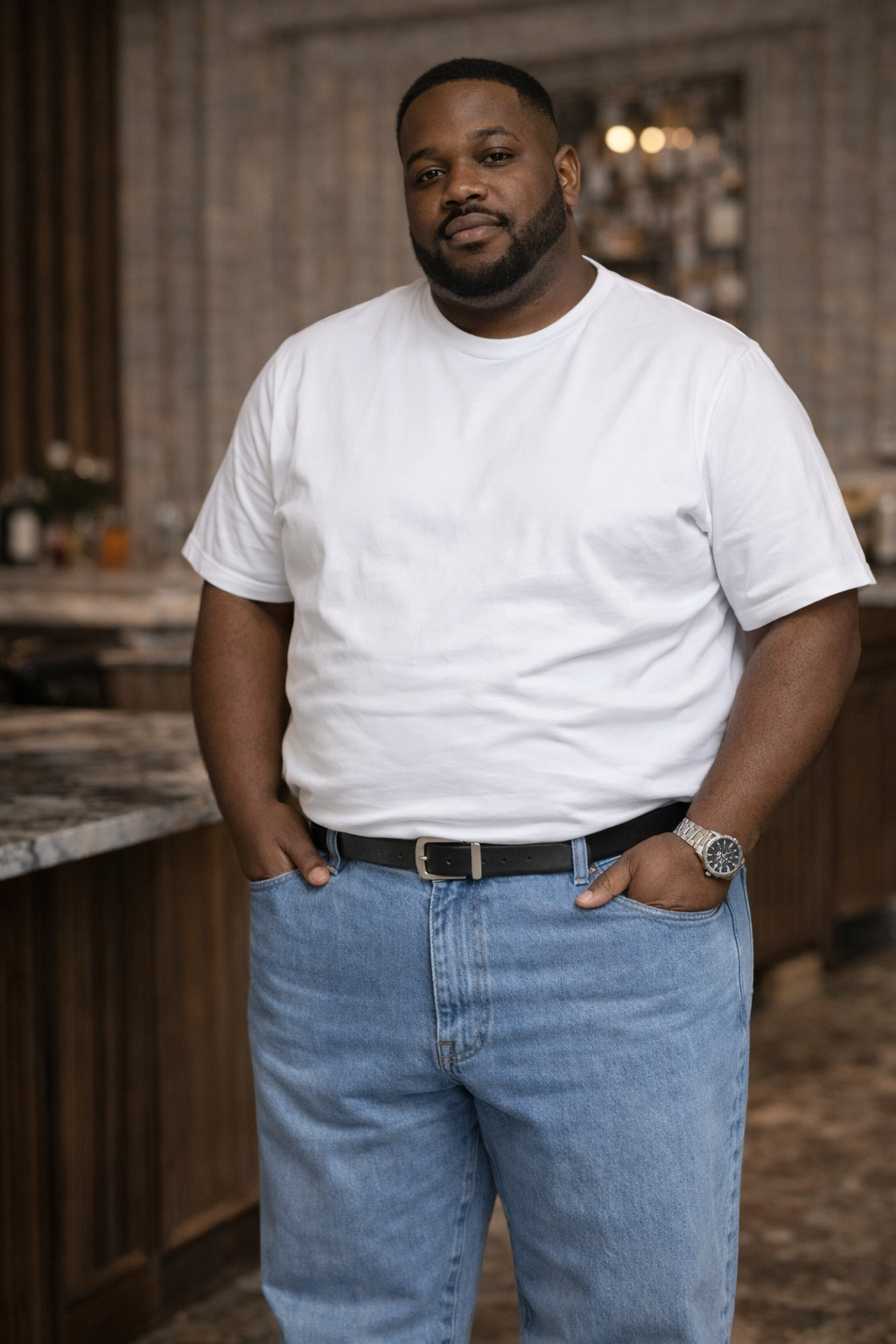 Jean Droit 100 % Coton – Coupe Classique Homme