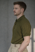 Polo Vintage en tricot Homme Unie (100 % viscose)