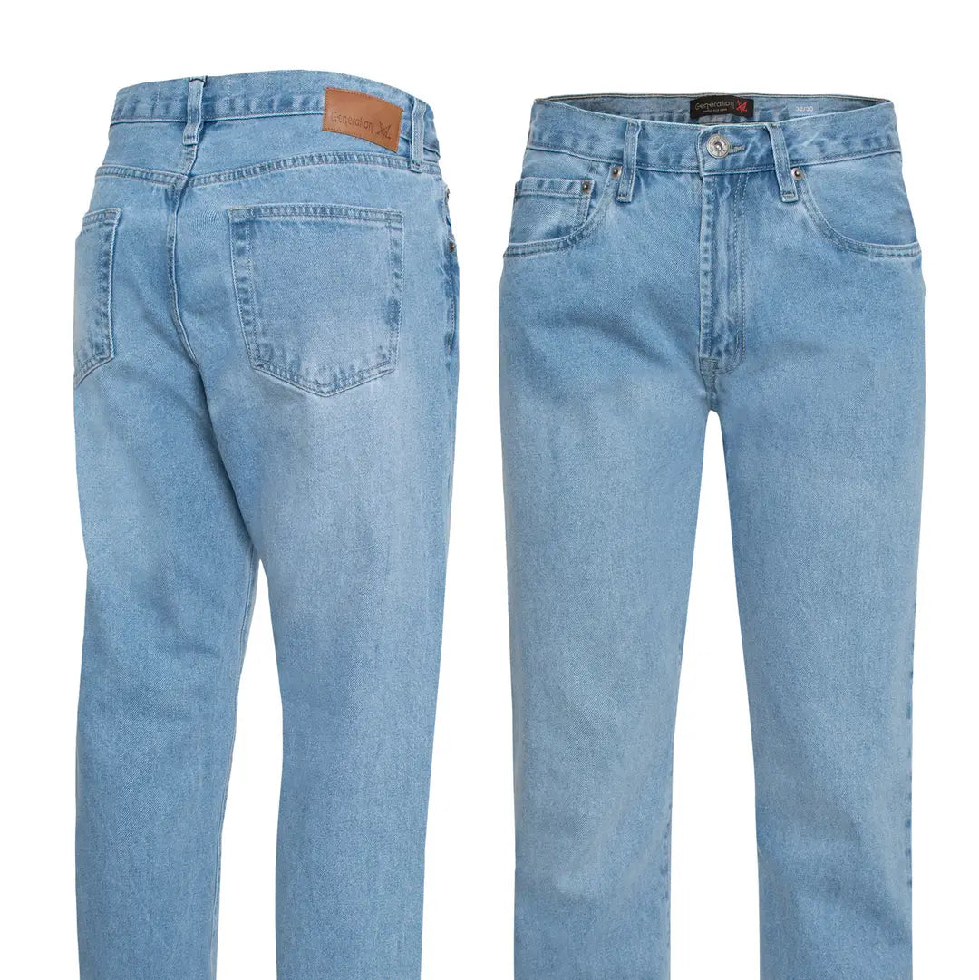 Jean Droit 100 % Coton – Coupe Classique Homme