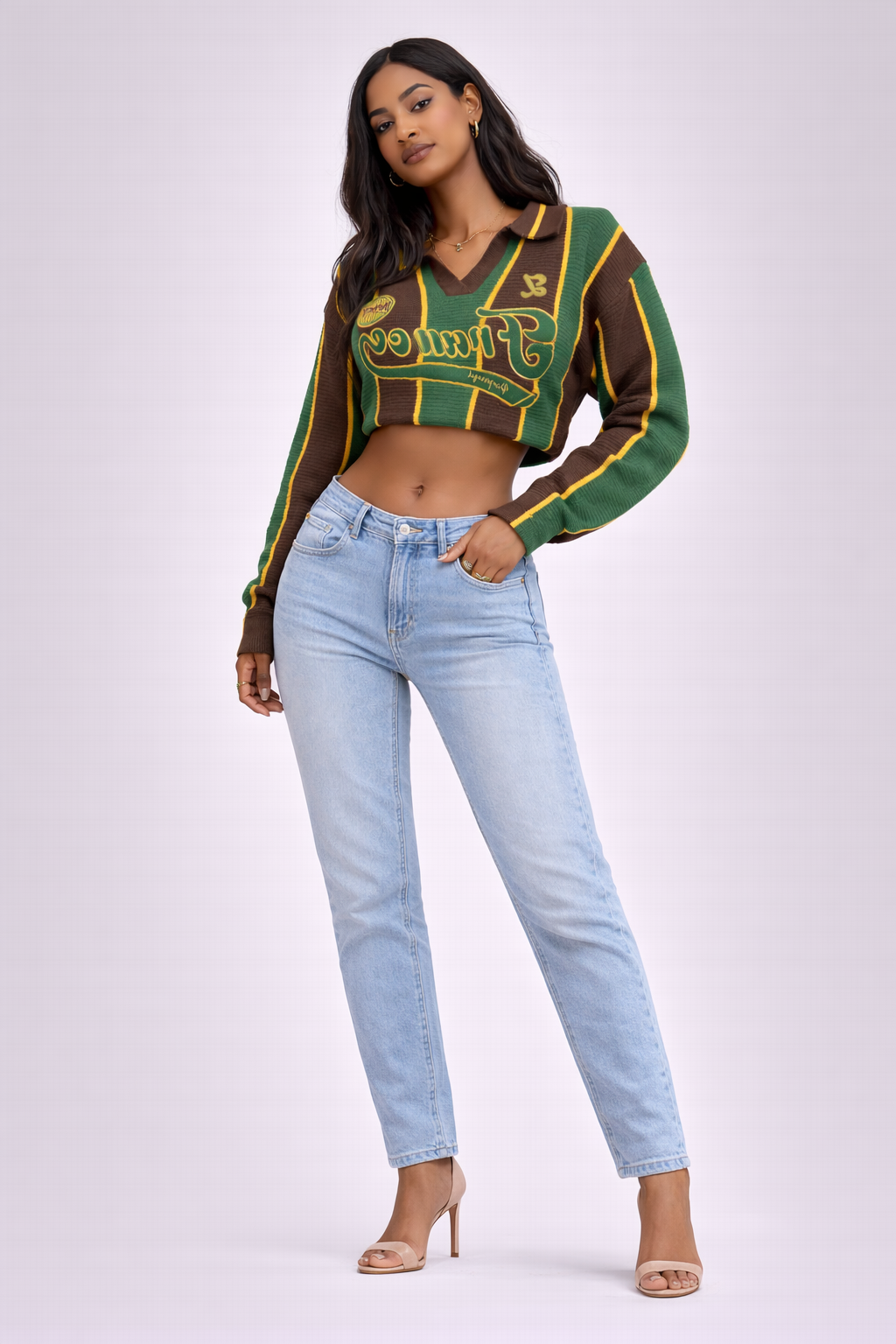 Jean Femme Égidéon (54% coton, 28% polyester, 8% viscose, 3% élasthanne, 1% linen)