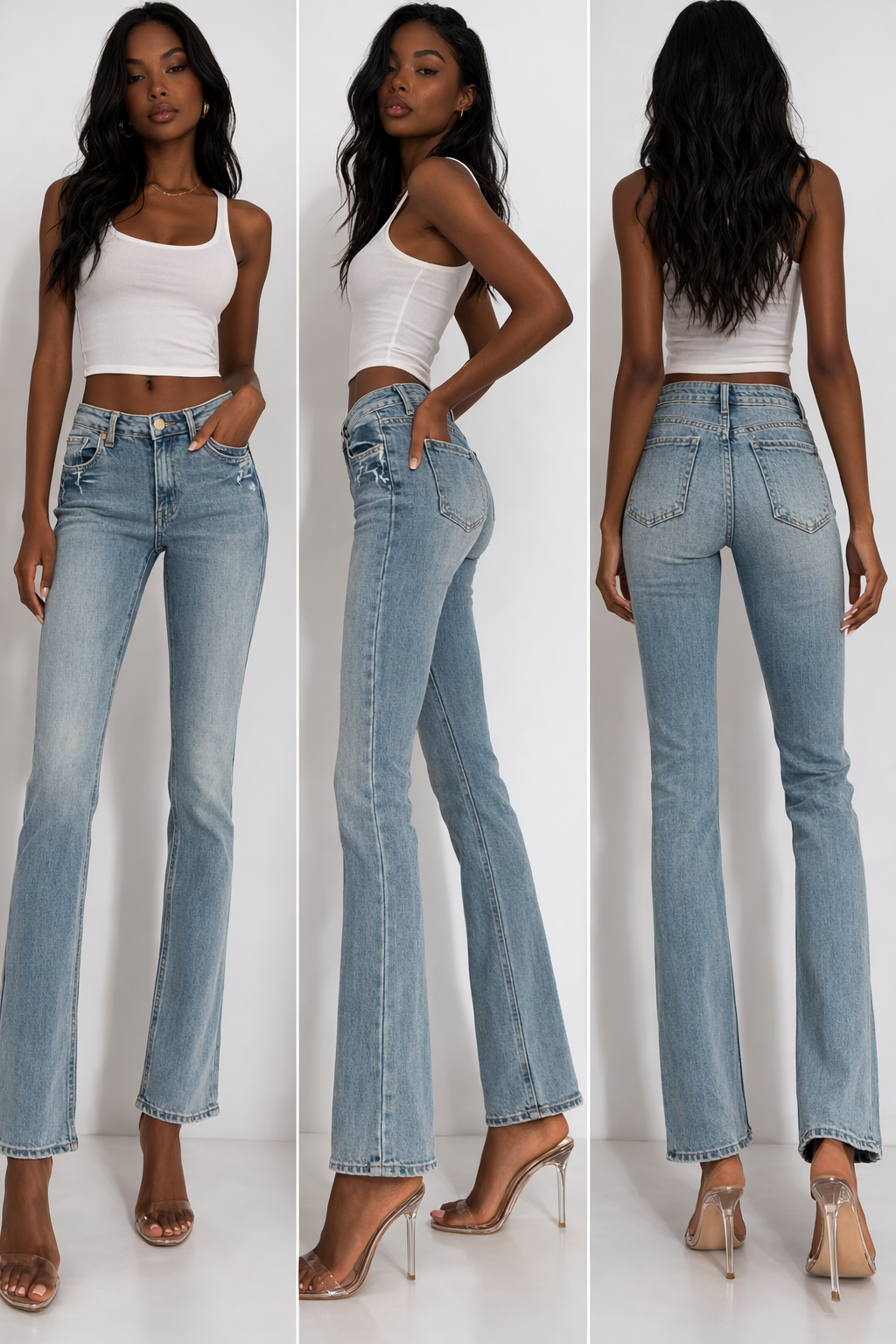 Jean Femme Égidéon (75 % coton, 22 % polyester, 3% spandex)