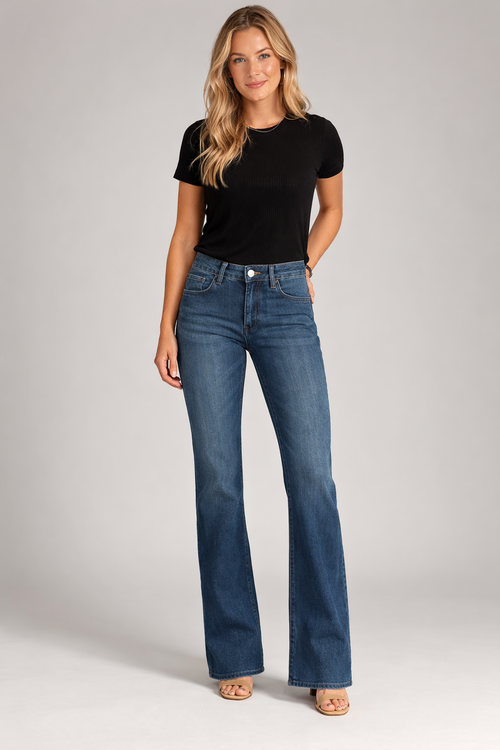 Jean Femme Égidéon (62 % coton, 29% polyester, 7% viscose, 2% élasthanne)
