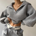 Pull en Maille Uni Égidéon femme à Manches Longues (95 % polyester / 5 % spandex)