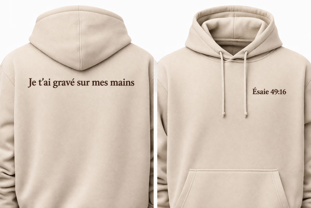 Hoodie Égidéon (50 % coton / 50 % polyester)Collection spirituelle