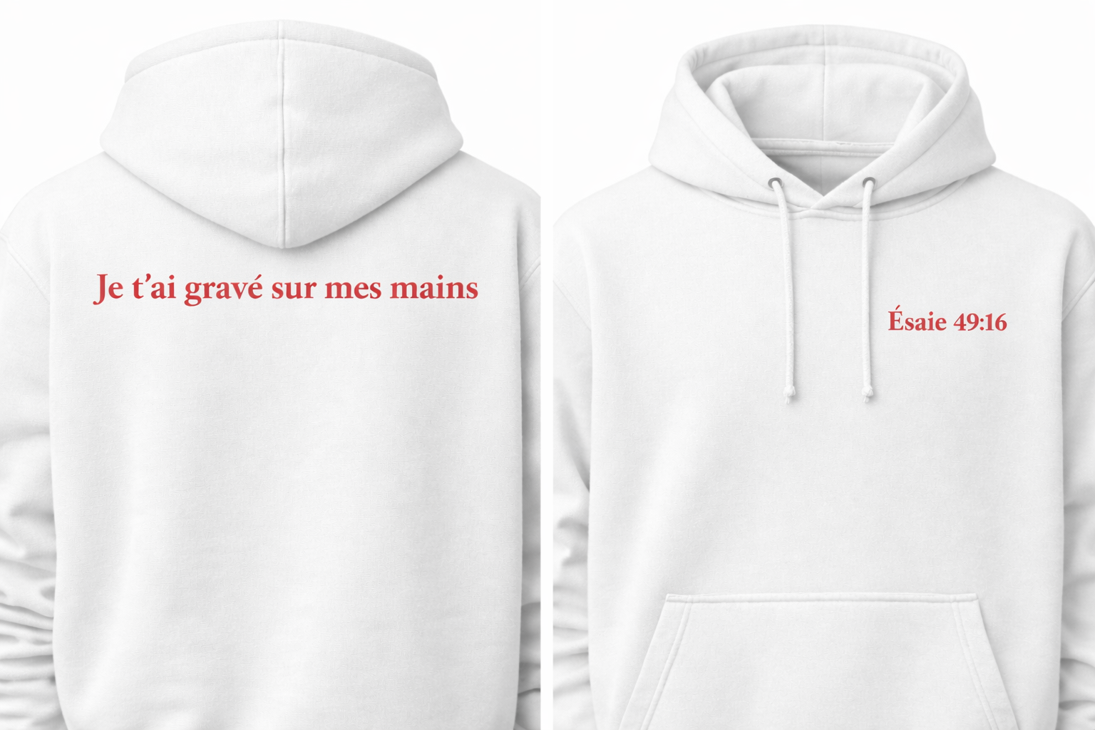 Hoodie Égidéon (50 % coton / 50 % polyester)Collection spirituelle