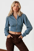 Sweat à Capuche Court  Femme(60%coton, 40% polyester)