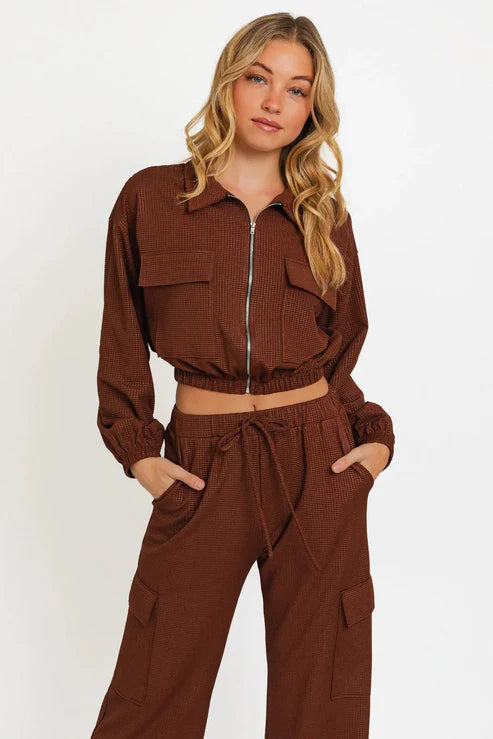 Veste zippée col classique femme (100% polyester)